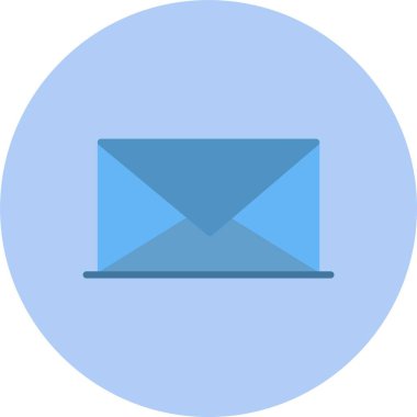 E- posta Düz Çember Simgesi