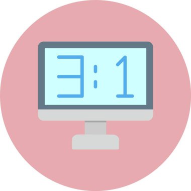 Puan Tablosu Düz Çember Simgesi