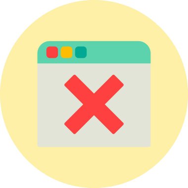 Düz Çember Simgesini Çapraz