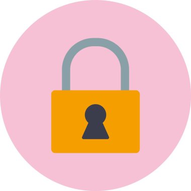 Asma kilit Düz Çember Simgesi