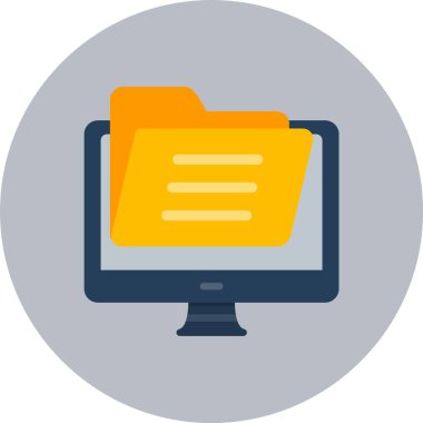 Dosya Düz Çember Simgesi