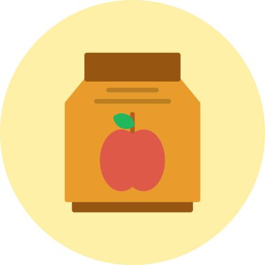 Yiyecek Paketi Düz Çember Simgesi