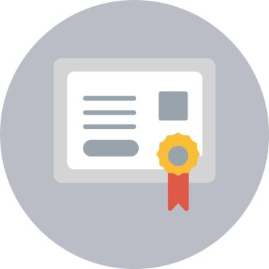 Sertifika Düz Çember Simgesi