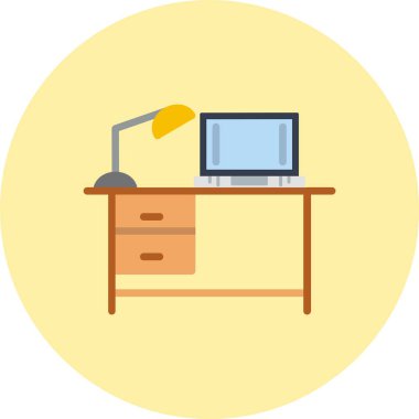 Ofis Düz Çember Simgesi