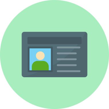 Sürücü Lisansı Düz Çember Simgesi