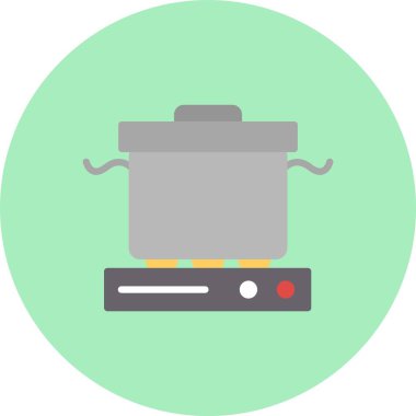 Mutfak gereçleri Düz Çember Simgesi