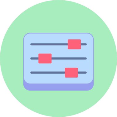 Kaydırıcılar Düz Çember Simgesi