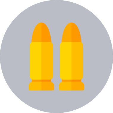 Mermi Düz Çember Simgesi