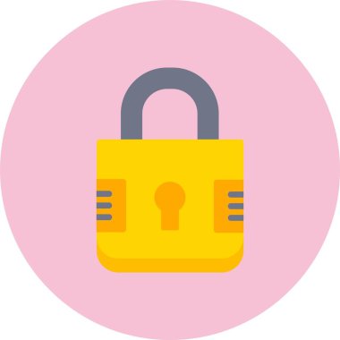 Kilitli Düz Çember Simgesi