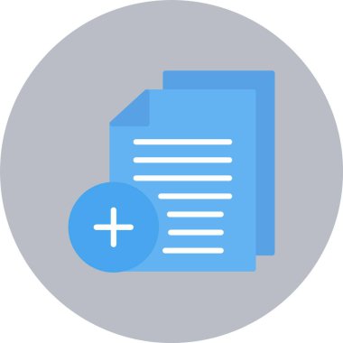 Dosya Düz Çember Simgesi Ekle