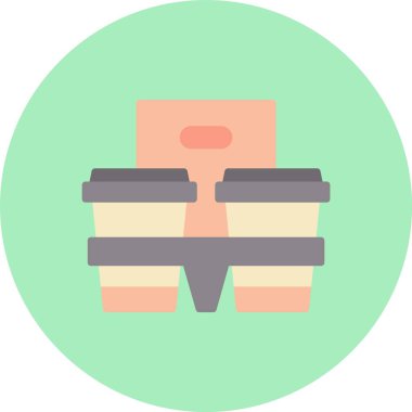 Kahve Tutacağı Düz Çember Simgesi