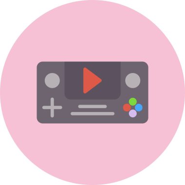 Video Oyunu Düz Çember Simgesi