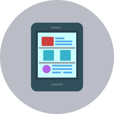 İçerik Düz Çember Simgesi