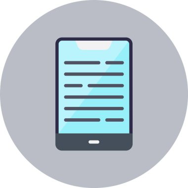 Akıllı Telefon Düz Çember Simgesi