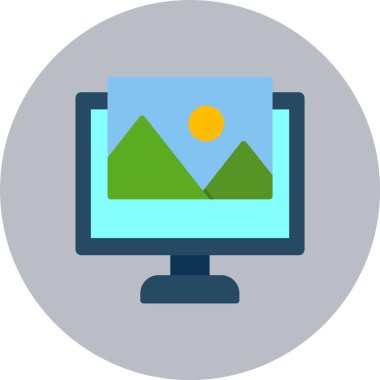 Resim Düz Çember Simgesi