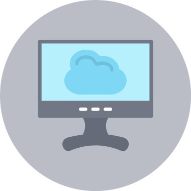 Ekran Düz Çember Simgesi