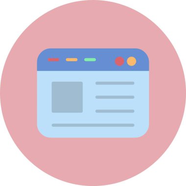 İniş Sayfası Düz Çember Simgesi