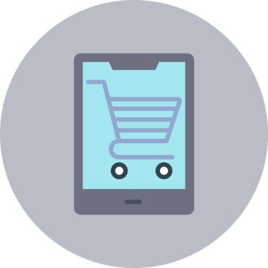 çevrimiçi alışveriş dairesi simgesi