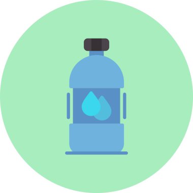 Su Şişesi Düz Çember Simgesi