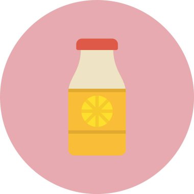 Meyve Suyu Şişesi Düz Çember Simgesi