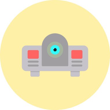 Projektör Düz Çember Simgesi