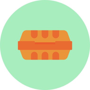 Beslenme Kutusu Düz Çember Simgesi