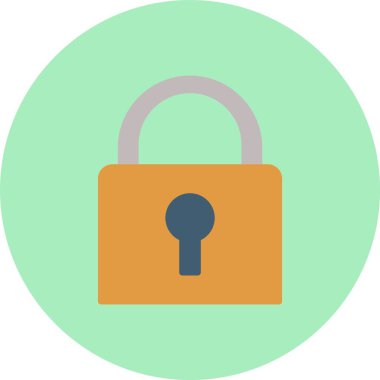 Asma kilit Düz Çember Simgesi