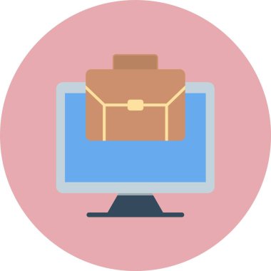 Evrak Çantası Düz Çember Simgesi