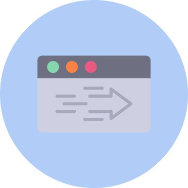 Ok Hızı Düz Çember Simgesi