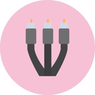 Kablolar Düz Çember Simgesi