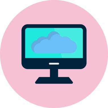 Cloud Computing düz daire simgesi