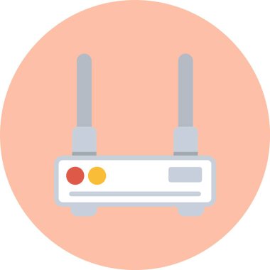 Modem Düz Çember Simgesi