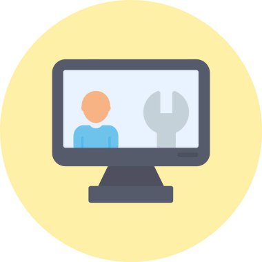 Ekran Düz Çember Simgesi