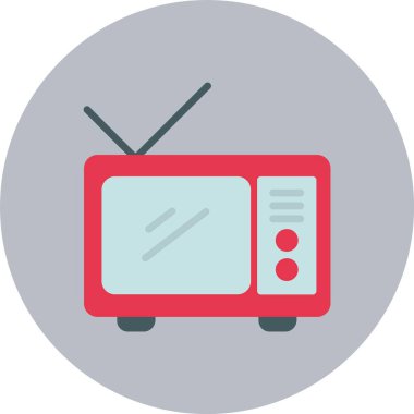 Eski TV Düz Çember Simgesi