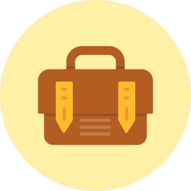 İş Çantası Düz Çember Simgesi