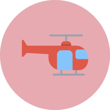 Helikopter Düz Çember Simgesi
