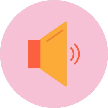 Hoparlör Düz Çember Simgesi