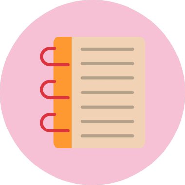 Not Defteri Düz Çember Simgesi