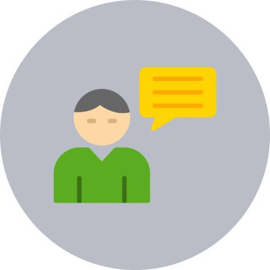 Düz Çember Simgesi Konuş