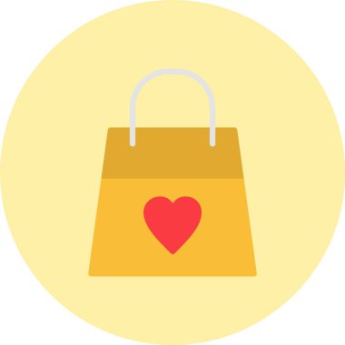 Alışveriş Torbaları Düz Çember Simgesi