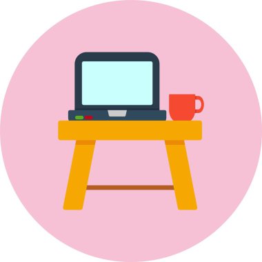 İşyeri Düz Çember Simgesi