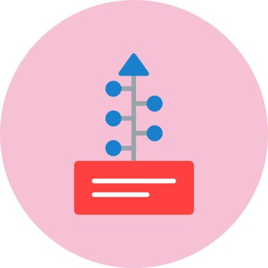 Zaman Çizgisi Düz Çember Simgesi