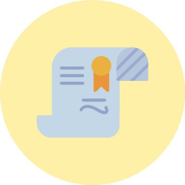 Diploma Düz Çember Simgesi