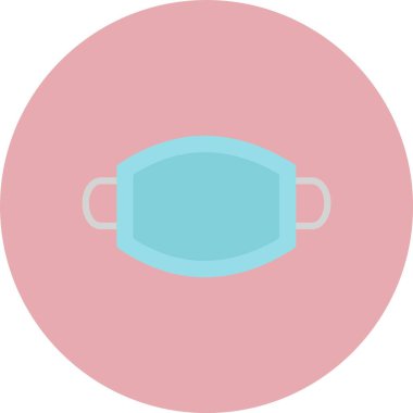 Yüz Maskesi Düz Çember Simgesi