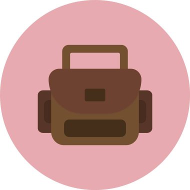 Kamera Torbası Düz Çember Simgesi