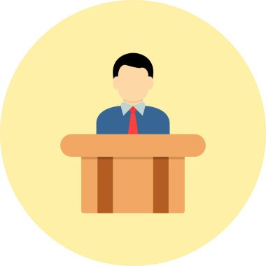 Resepsiyonist Düz Çember Simgesi