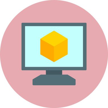 3d Düz Çember Simgesi