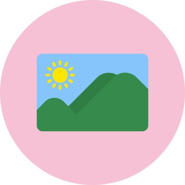 Resim Düz Çember Simgesi