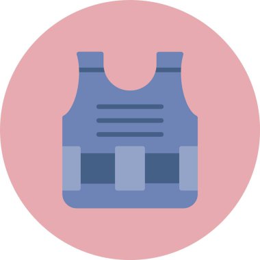 Kurşun geçirmez Ceket Düz Çember Simgesi