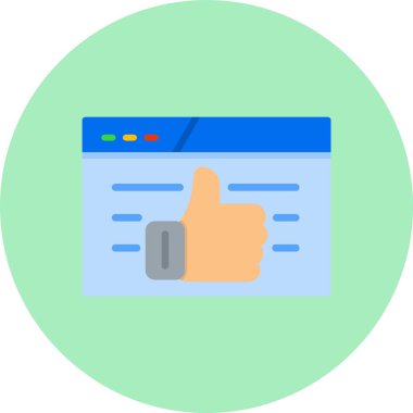 Düz Çember Simgesi Gibi